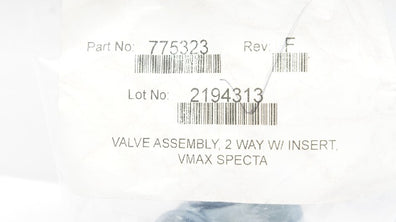 775323 VALVE ASSEMBLY, 2 WAY WITH INSERT VMAX SPECTA